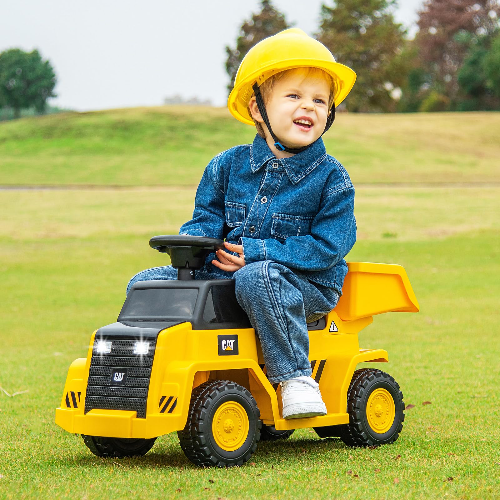 Cataplillar Ride Costzon Ride on Dump Truck, 6V Licensed Caterpillar Ride on Constructi ...