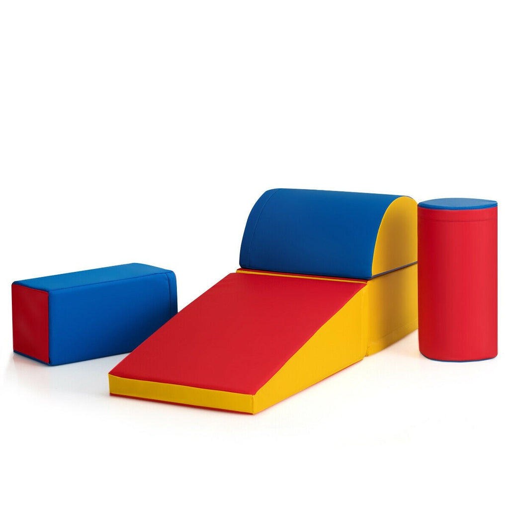 Costzon Crawl and Climb Foam Play Set, Colorful Fun Toddler Nugget, 5 Piece Lightweight Foam Shape for Climbing - costzon