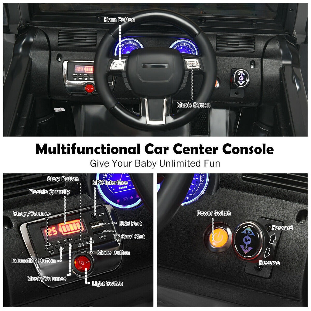 Costzon Ride on Truck, 12V Battery Powered Electric Vehicle w/ 2.4G Remote Control - costzon