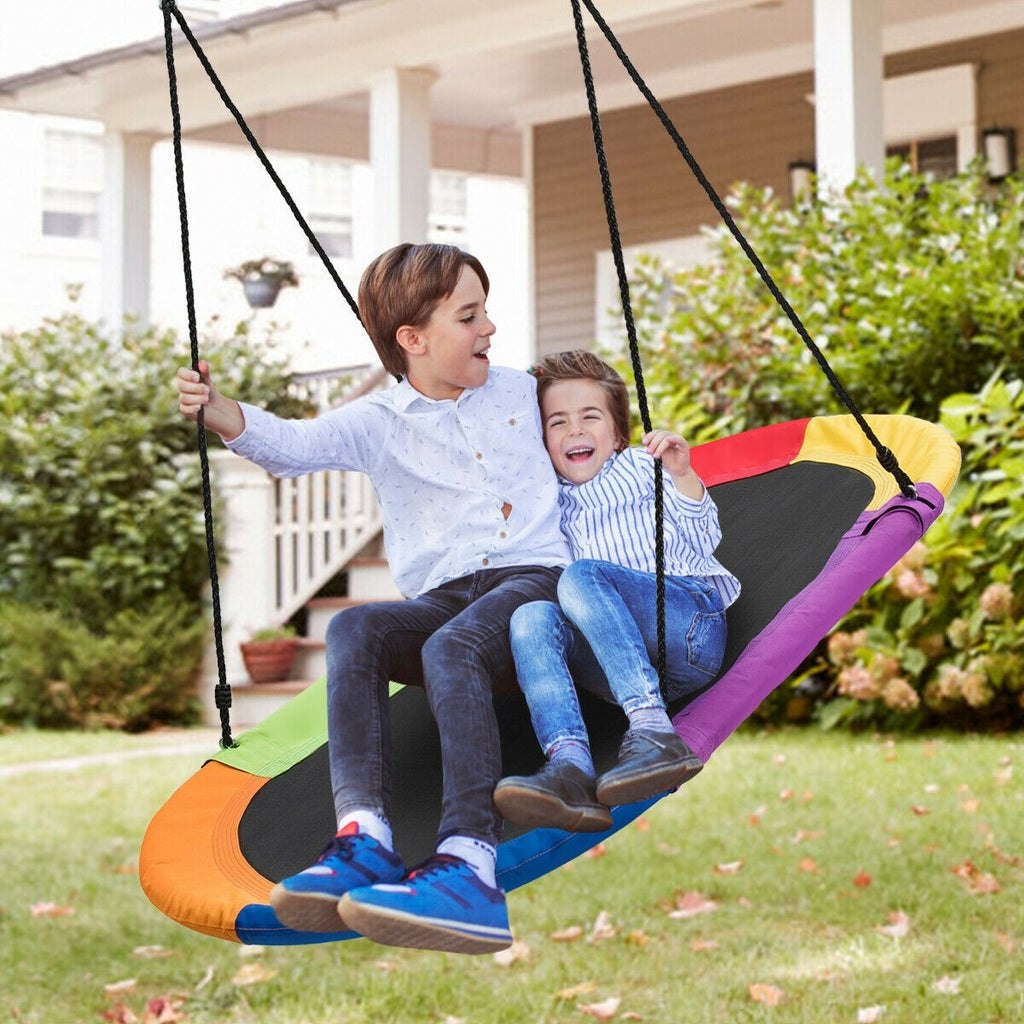 Costzon 60'' Giant Waterproof Platform Saucer Tree Swing Set, 700 lb Weight Capacity - costzon