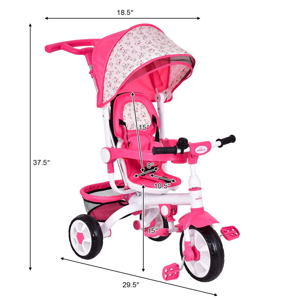 Pink Tricycle for Toddlers - Costzon