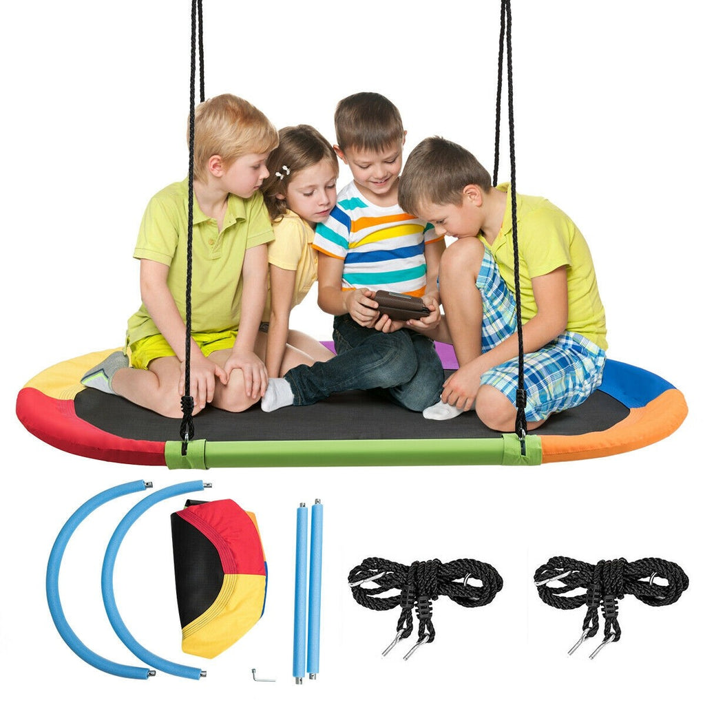 Costzon 60'' Giant Waterproof Platform Saucer Tree Swing Set, 700 lb Weight Capacity - costzon