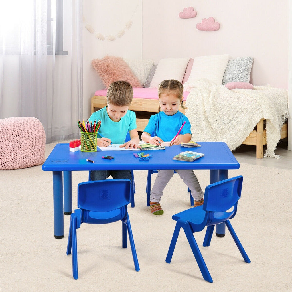 Costzon 47 x 23.5 Inch Rectangular Kids Table, Children School Activity Table for Reading Drawing Dining Playing - costzon