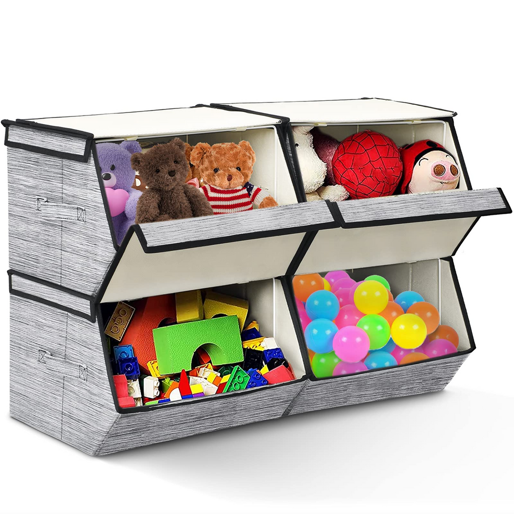 Fabric Toy Box Chest Organizer for Kids - Costzon