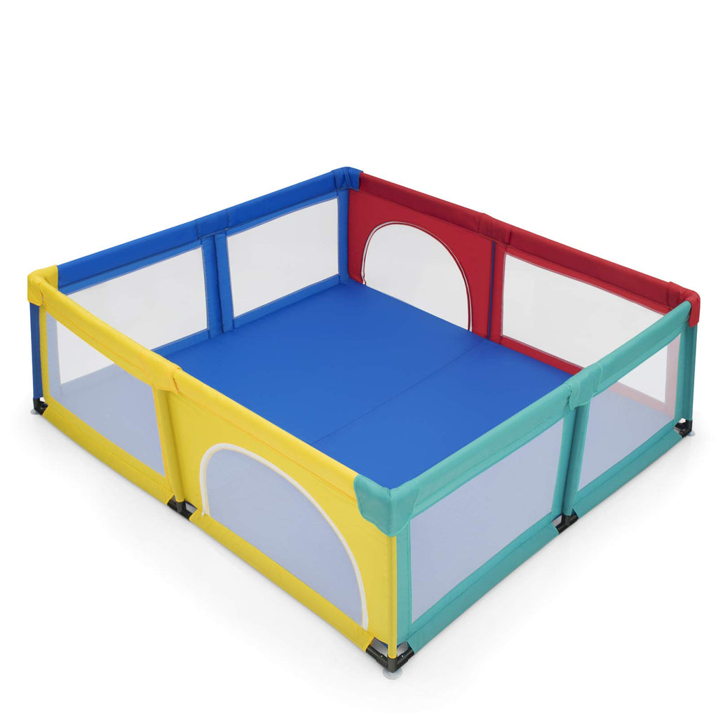 Costzon Baby Playpen, Rainbow