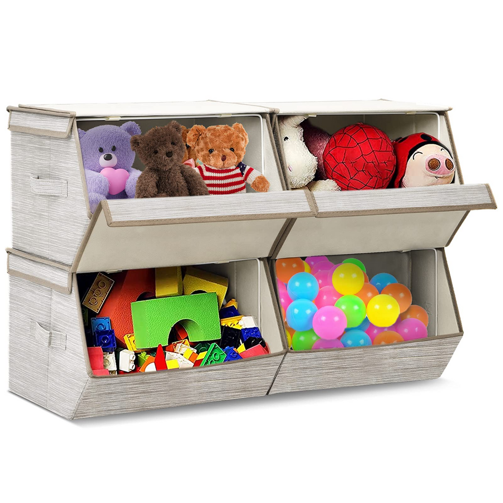 Fabric Toy Box Chest Organizer for Kids - Costzon
