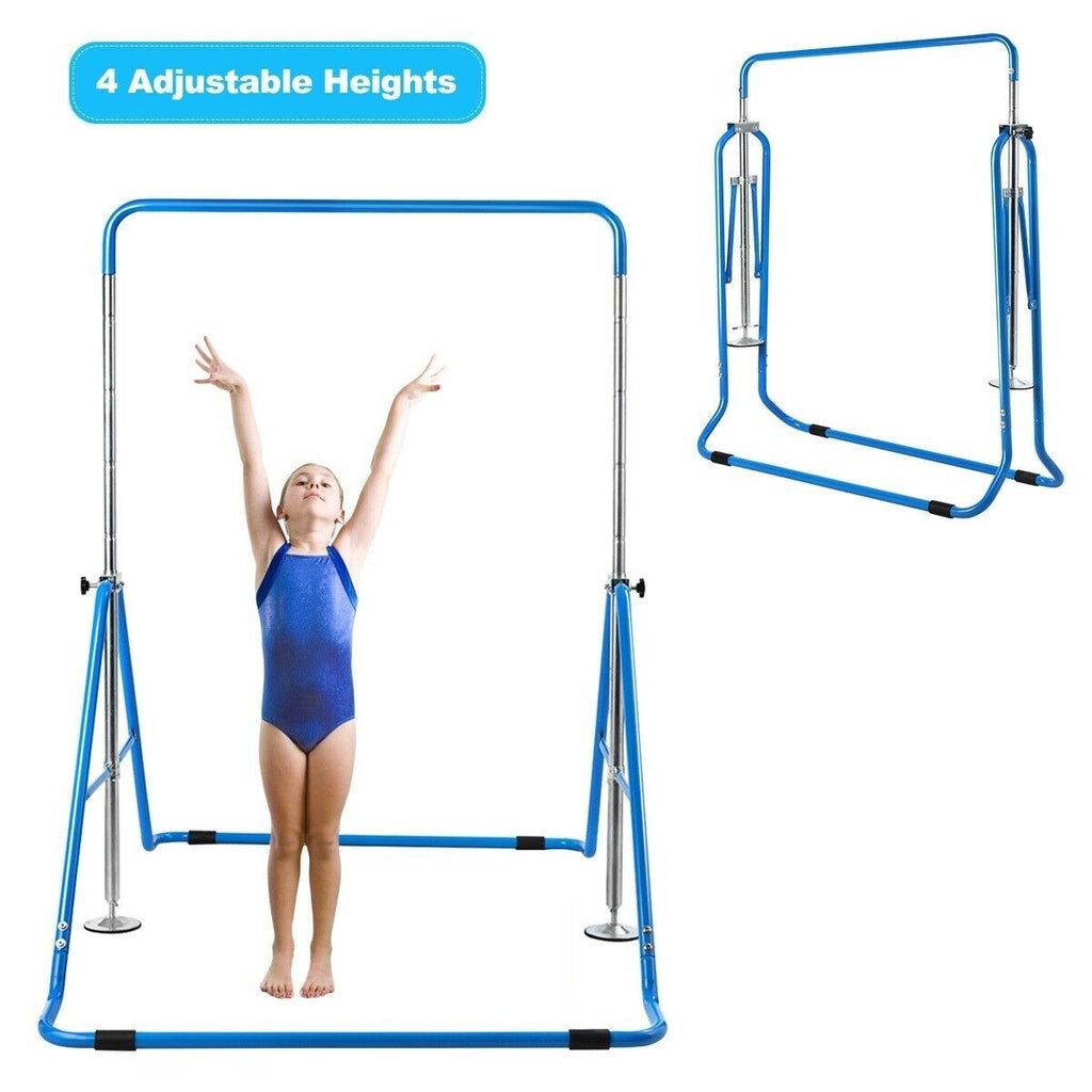 Costzon Expandable Gymnastics Training Bar,3 to 4.5 FT Height Adjustable Junior Horizontal Kip Bar - costzon
