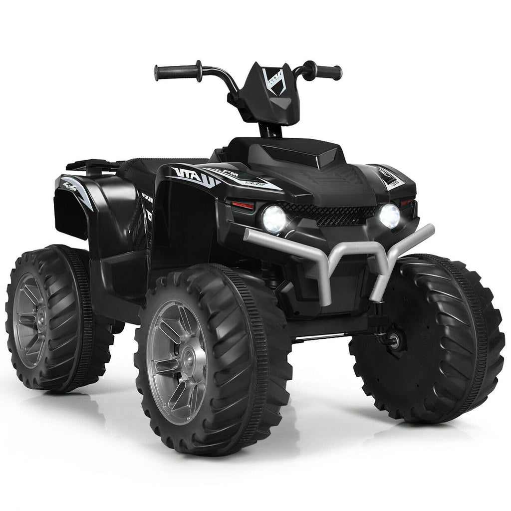 Costzon Kids ATV, 12V Battery Powered Electric Vehicle w/ LED Lights, High & Low Speed - costzon