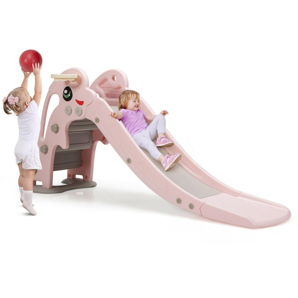 BABY JOY 3 in 1 Slide for Kids, Toddler Large Play Climber Slide PlaySet with Extra Long Slipping Slope - costzon
