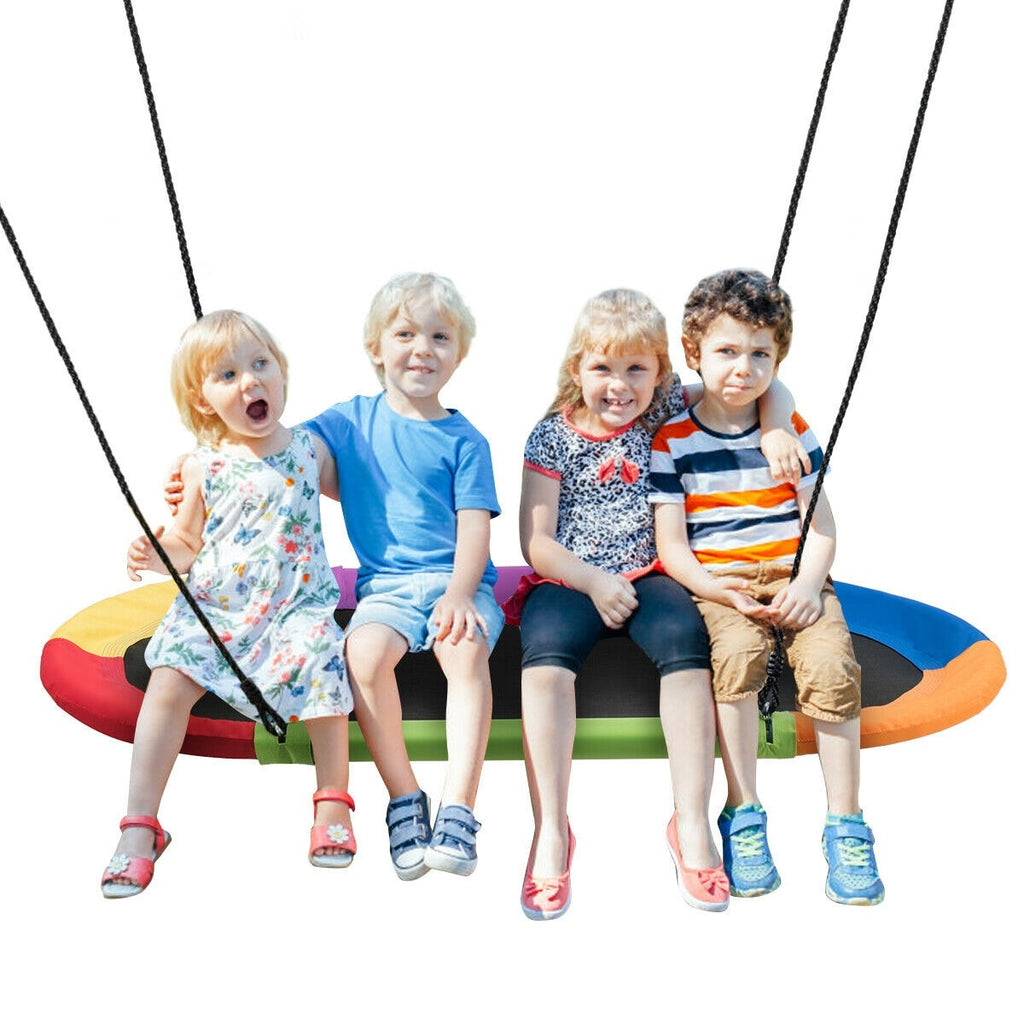 Costzon 60'' Giant Waterproof Platform Saucer Tree Swing Set, 700 lb Weight Capacity - costzon