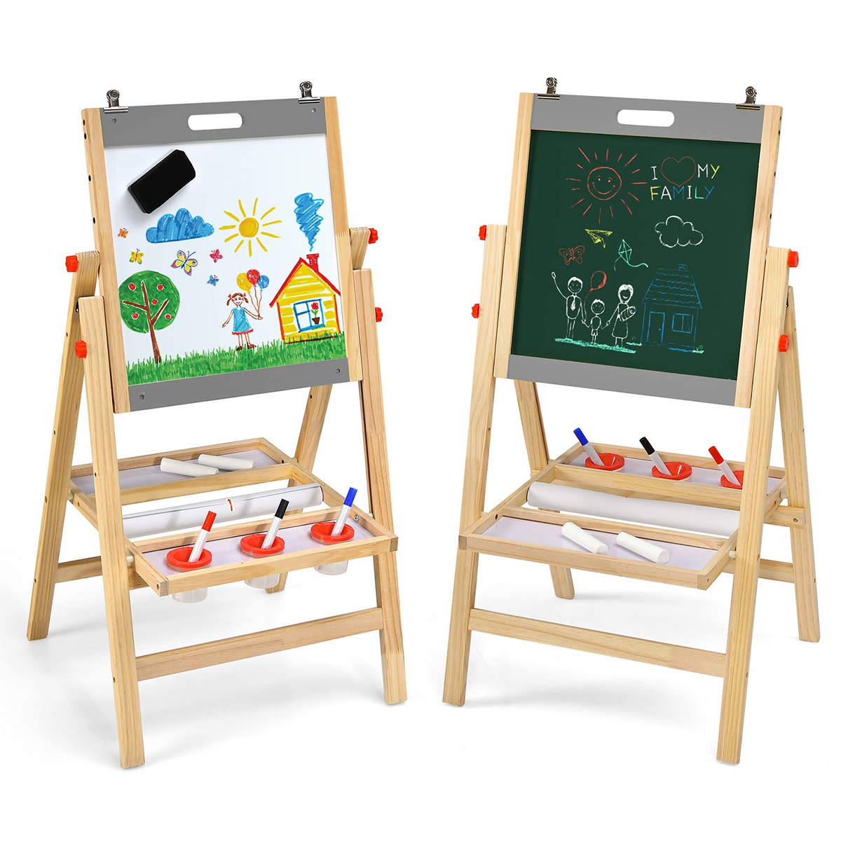 Art Easel 3 1 Wooden Folding Easel Magnetic w Paper Roll & Storage Tray
