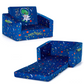 Costzon Kids Sofa, 2 in 1 Flip Open Couch w/Sturdy Sponge Construction, Velvet Fabric, Storage Pockets
