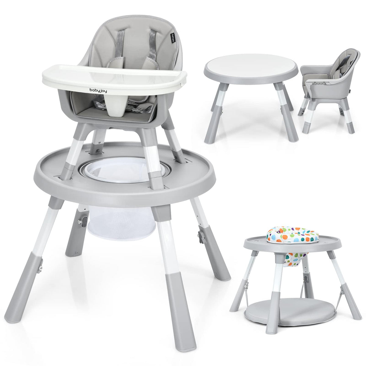 JOY 6 1 High Chair Convertible Feeding Chair w Removable Tray