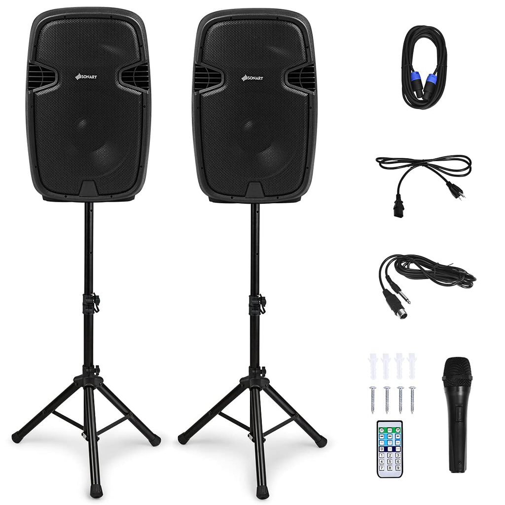 Portable 3000W 2-Way Powered PA Speaker System - Costzon