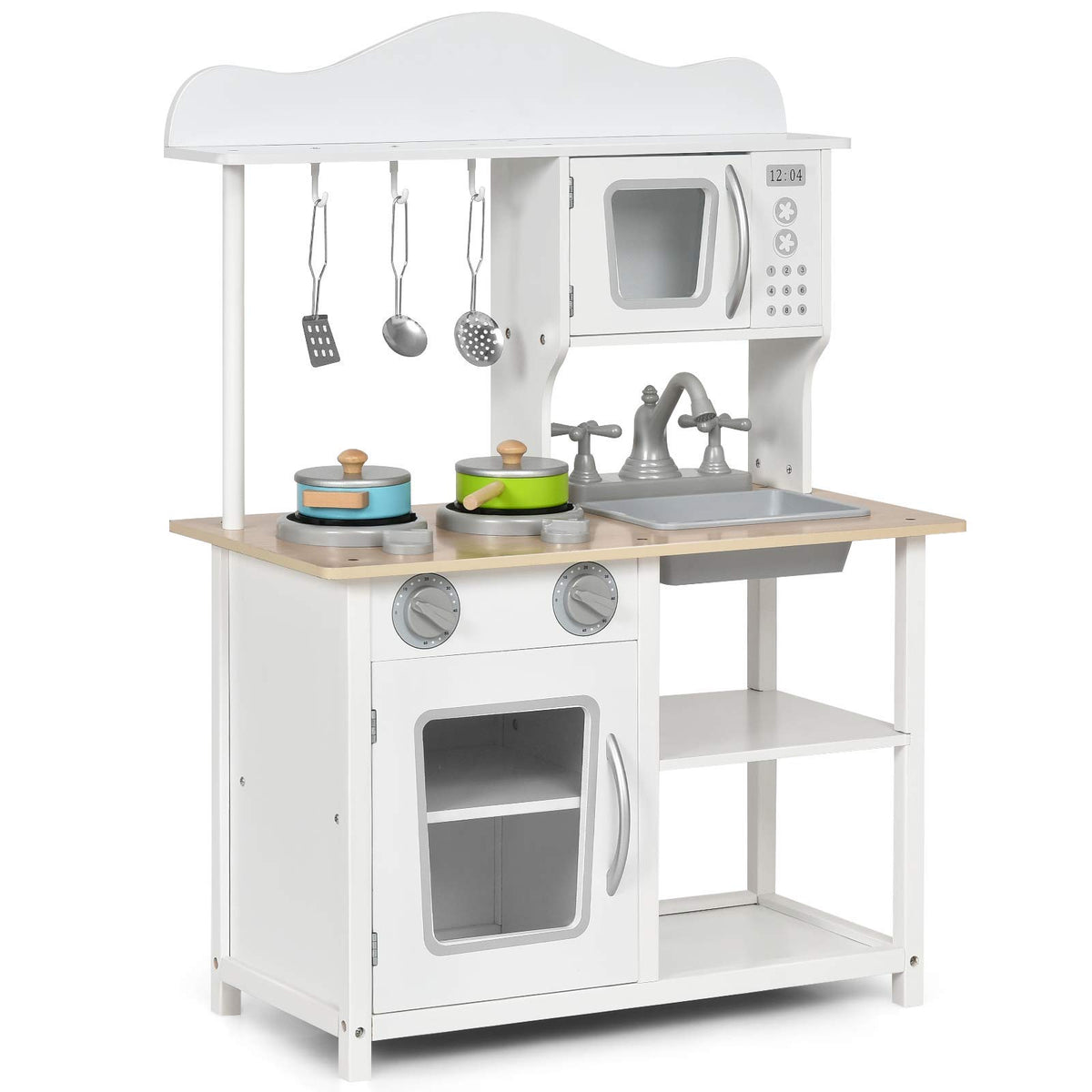 Kitchen Playset Wooden Play Kitchen w Sink