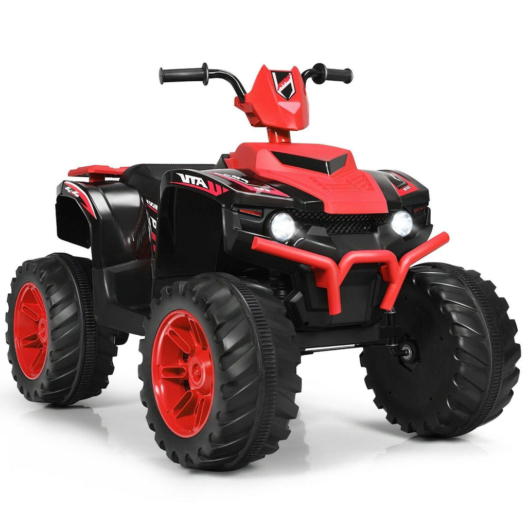 Costzon Kids ATV, 12V Battery Powered Electric Vehicle w/ LED Lights, High & Low Speed - costzon