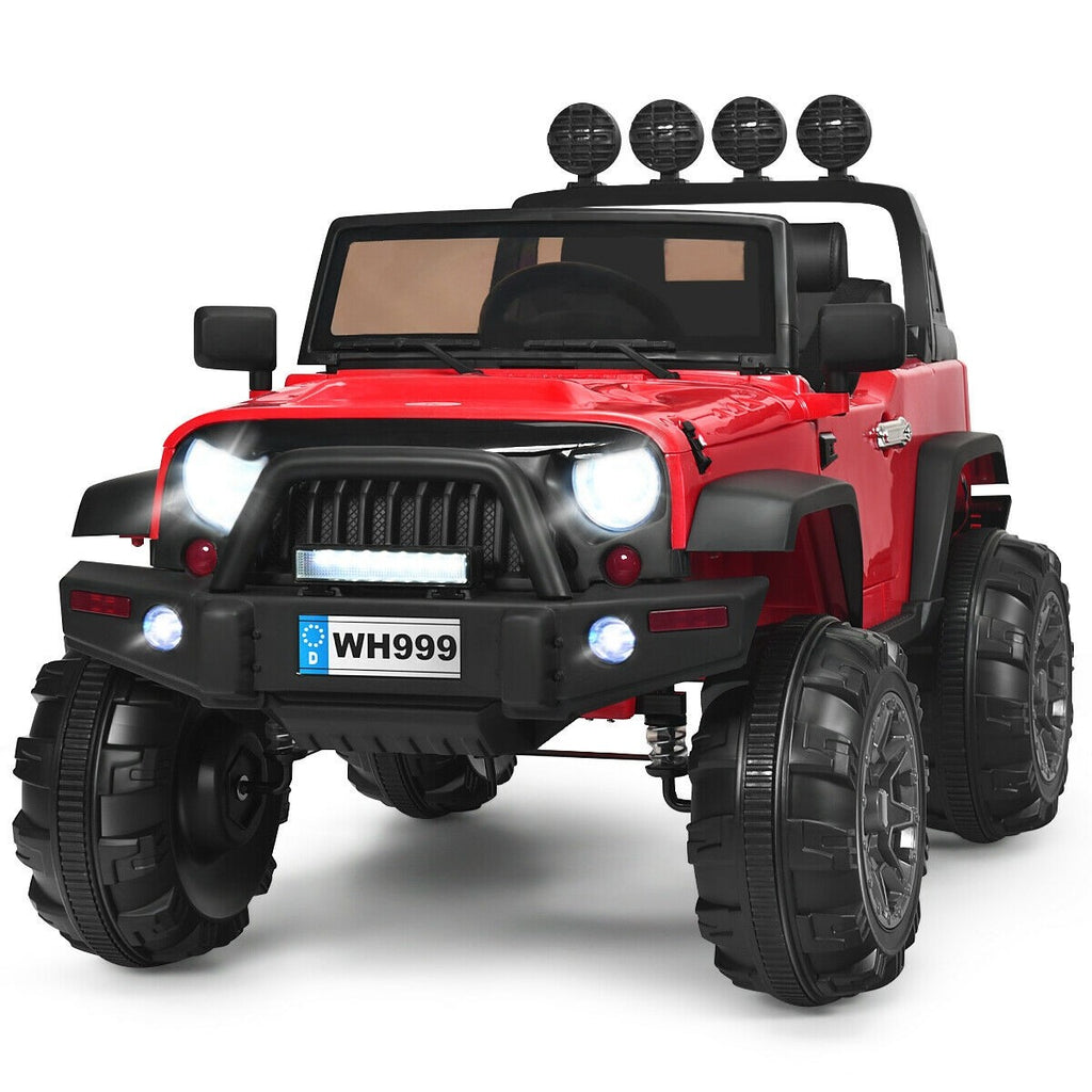 Costzon Ride on Truck, 12V Battery Powered Electric Vehicle w/ 2.4G Remote Control - costzon