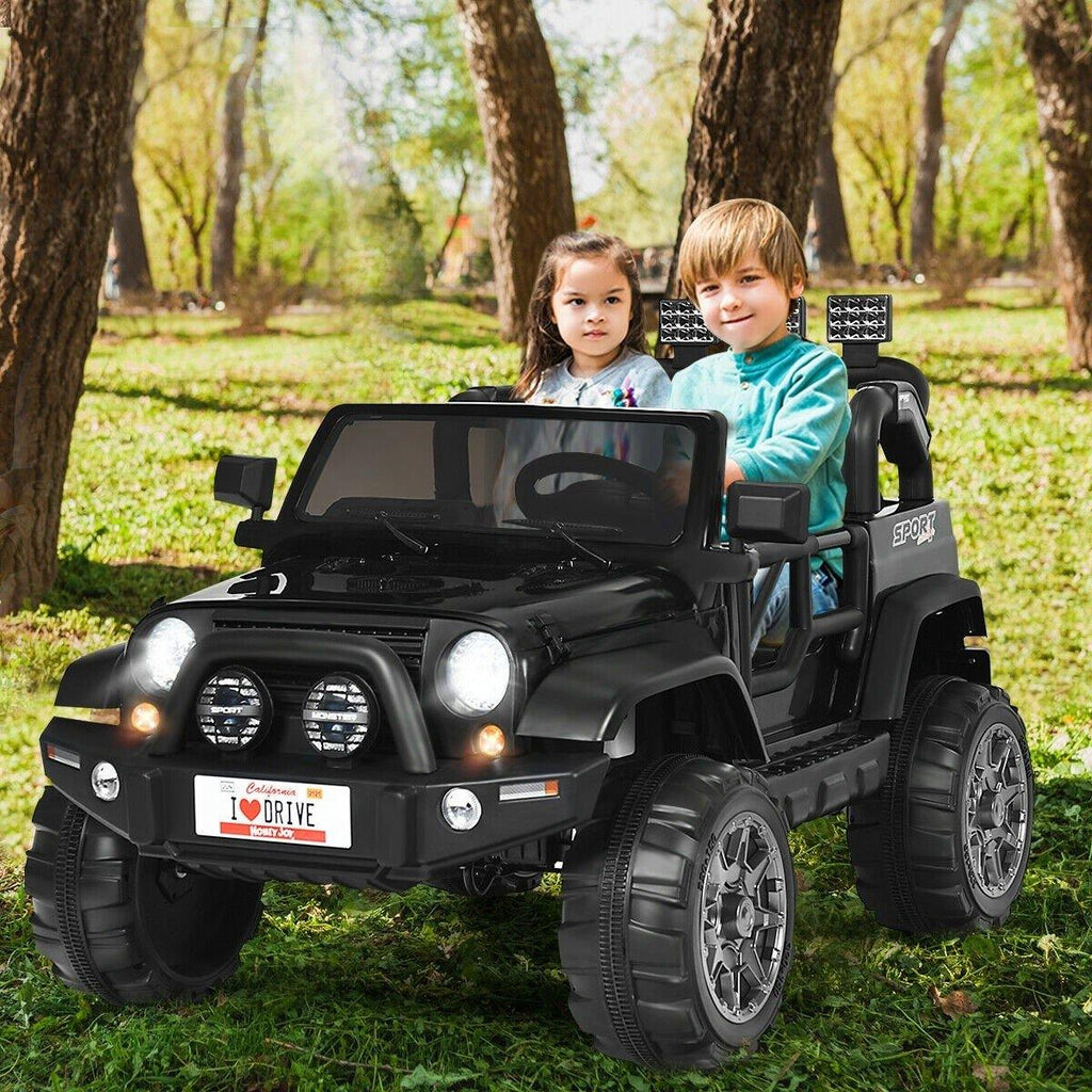 Costzon 2-Seater Ride on Truck, 12V Battery Powered Electric Vehicle Toy w/ 2.4G Remote Control - costzon