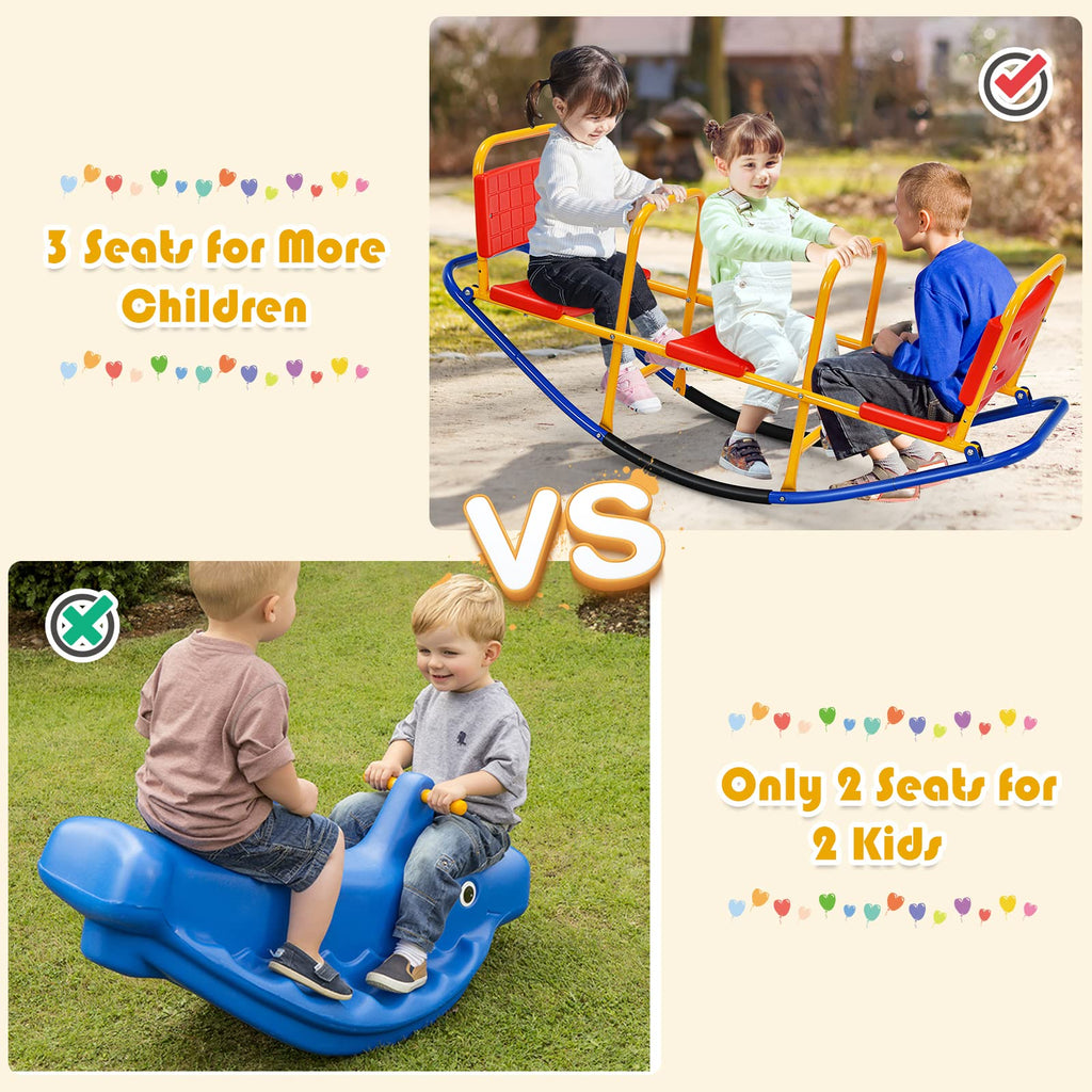 Kids Seesaw Swivel Teeter Totter Playground Equipment - Costzon