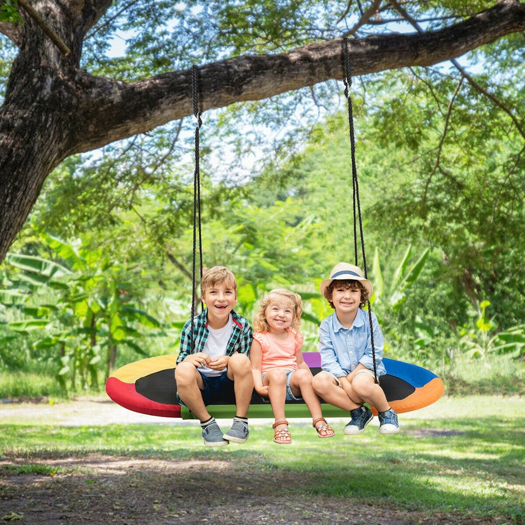 Costzon 60'' Giant Waterproof Platform Saucer Tree Swing Set, 700 lb Weight Capacity - costzon