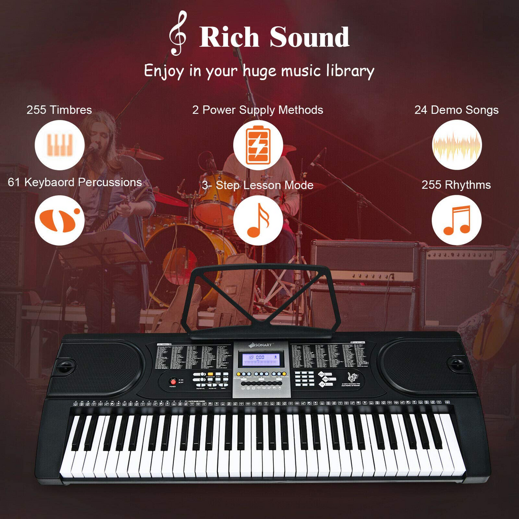Costzon 61 Key Keyboard Piano with LCD Screen