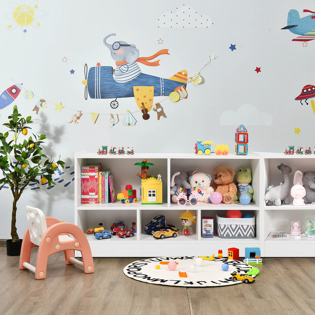 Costzon Wooden Bookshelf Daycare Furniture for Playroom, Kids Room, Nu –  costzon