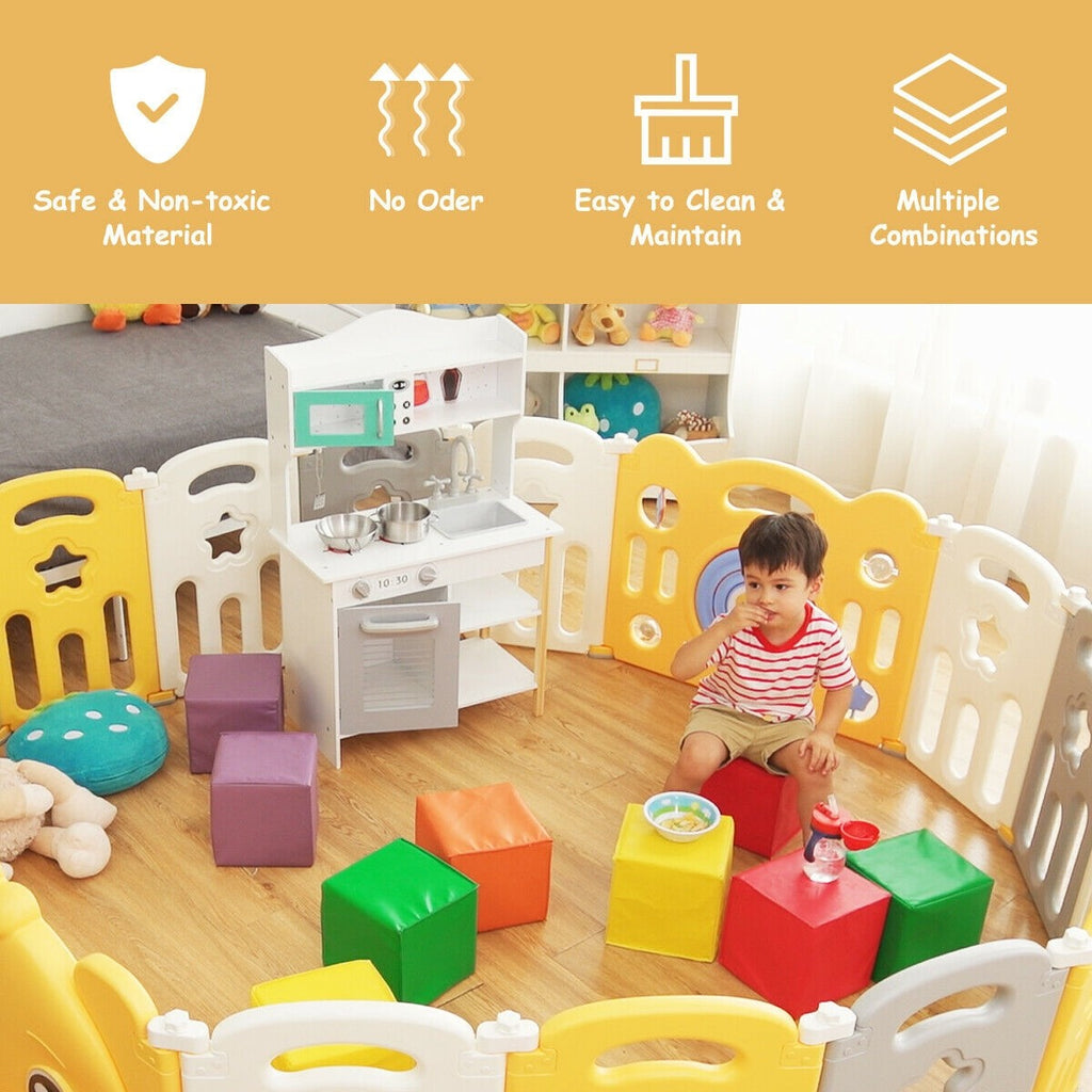 Costzon Soft Blocks, Toddler Foam Block Playset for Safe Active Play and Building (5.5-Inch, 12-Piece) - costzon