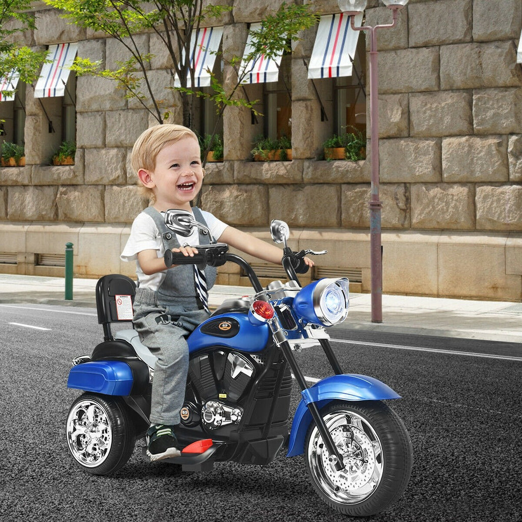 Costzon Kids Ride on Chopper Motorcycle, 6 V Battery Powered Motorcycle Trike w/Horn - costzon