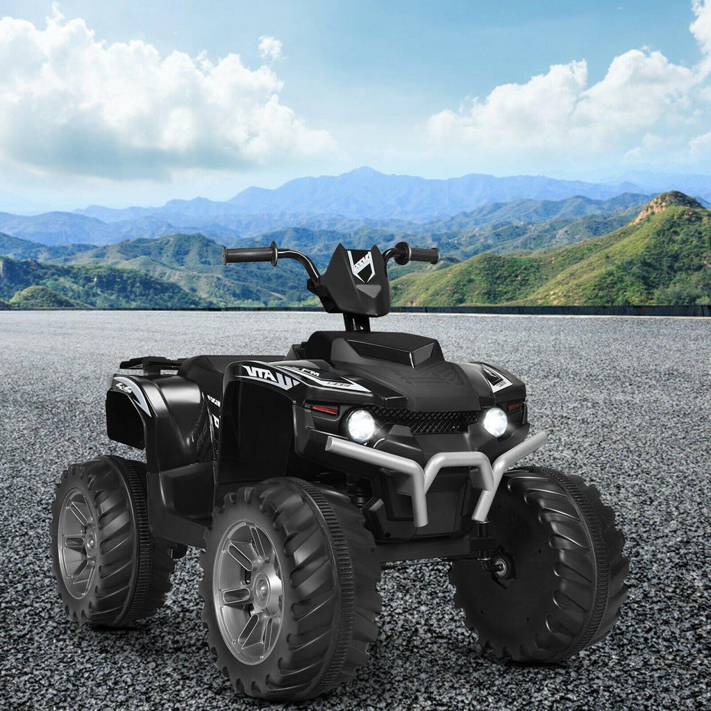 Costzon Kids ATV, 12V Battery Powered Electric Vehicle w/ LED Lights, High & Low Speed - costzon