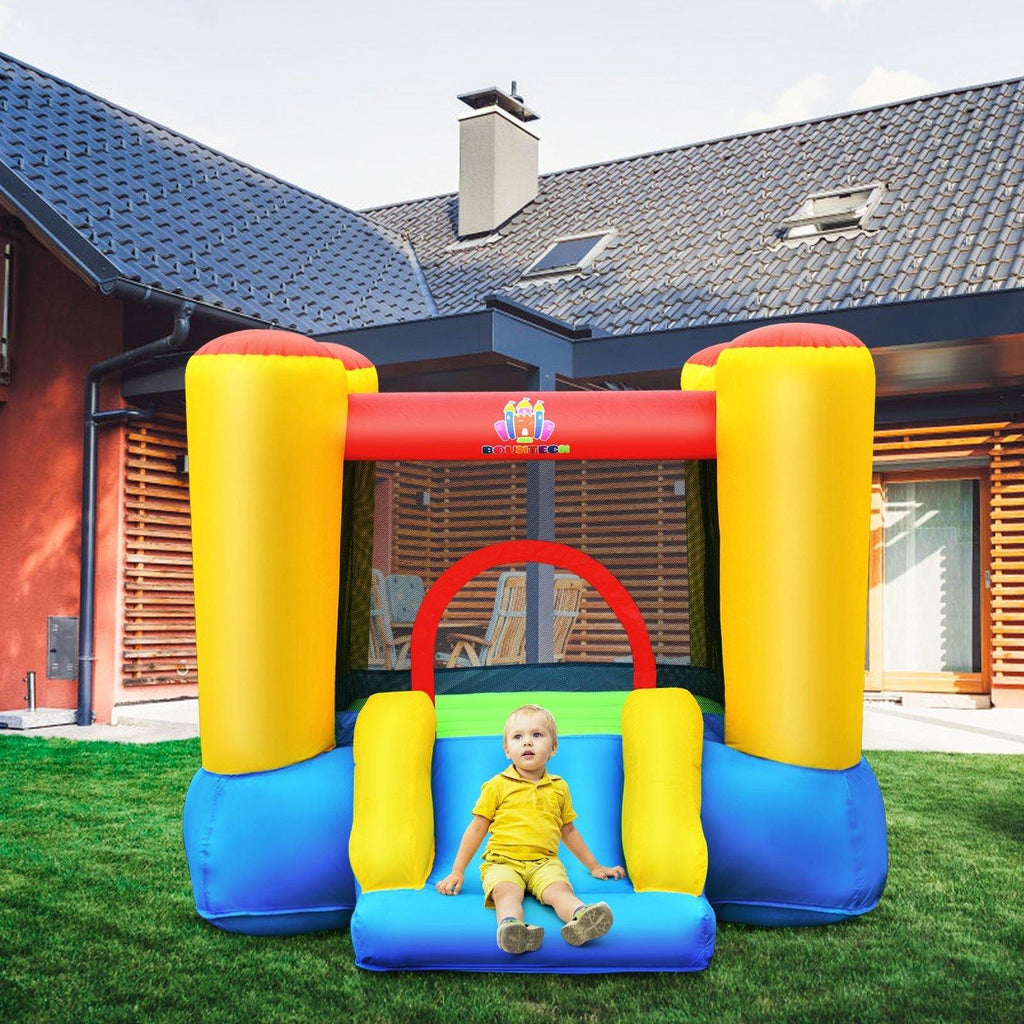 BOUNTECH Inflatable Bounce House, Kids Jump 'n Slide Bouncer with Jumping Area (with 300W Air Blower) - costzon