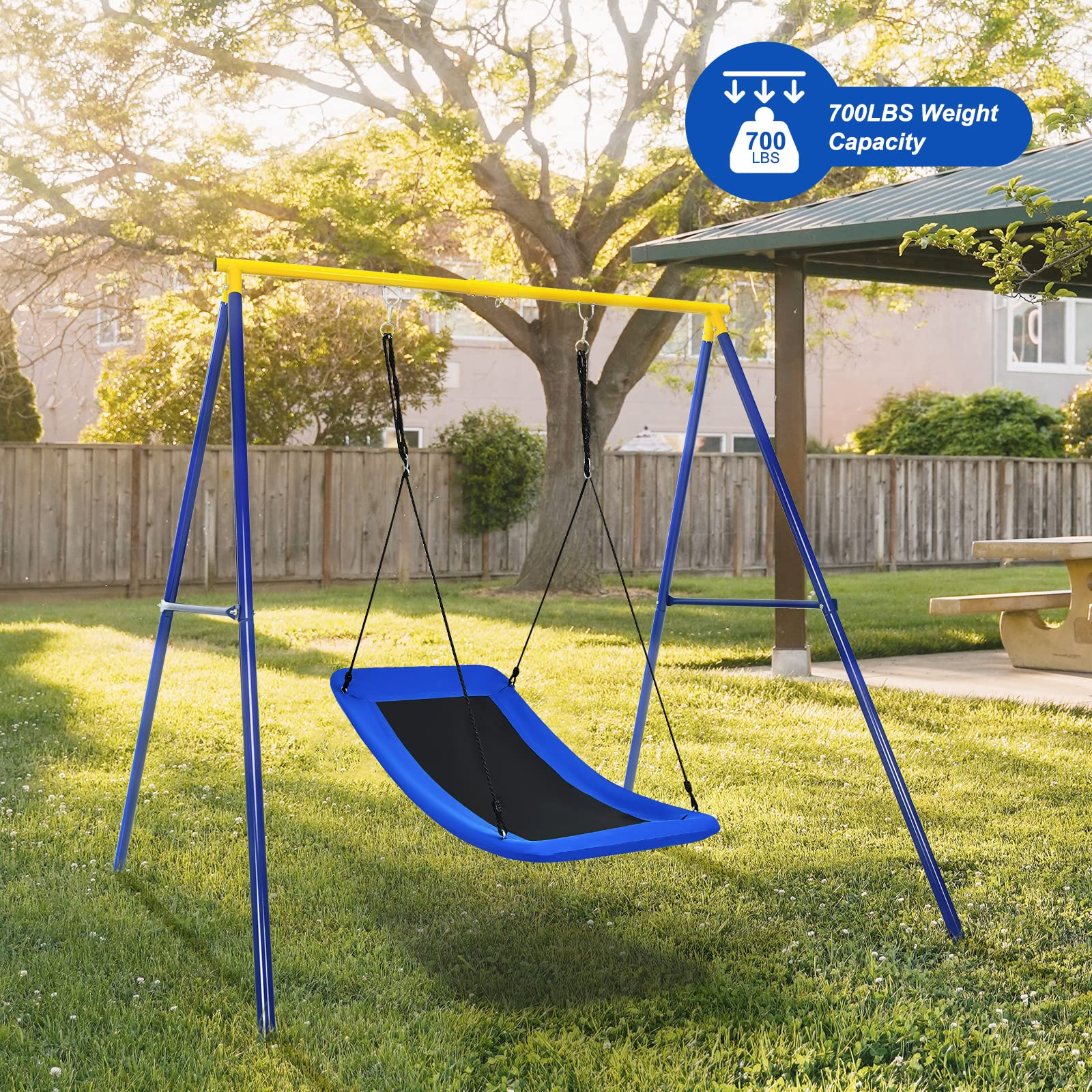 Costzon 700 lbs Giant 60'' Platform Saucer Tree Swing Set for Kids
