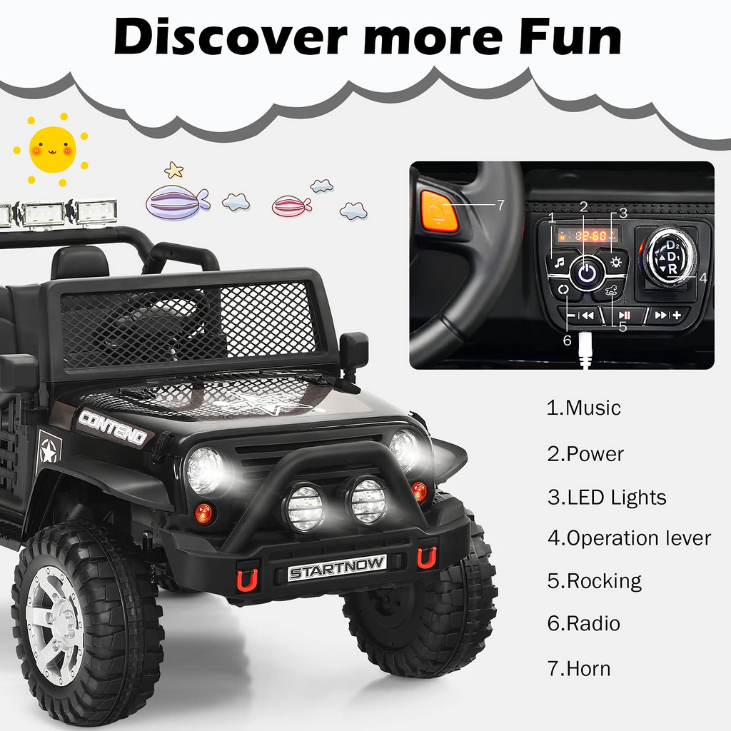 12V Battery Powered Electric Vehicle w/ 2.4G Remote Control - Costzon