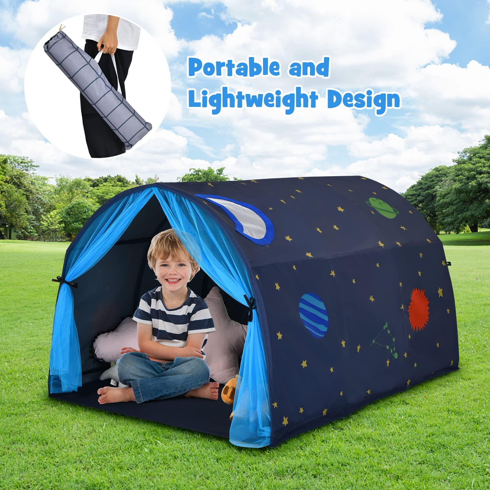 Costzon Kids Dream Bed Tent, Portable Baby Playhouse Privacy Space, Pr – costzon