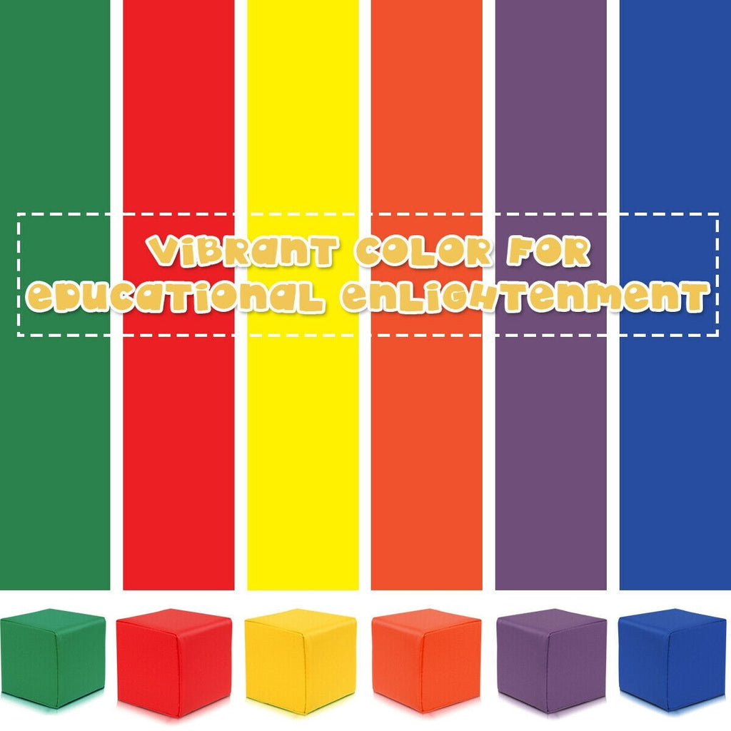 Costzon Soft Blocks, Toddler Foam Block Playset for Safe Active Play and Building (5.5-Inch, 12-Piece) - costzon