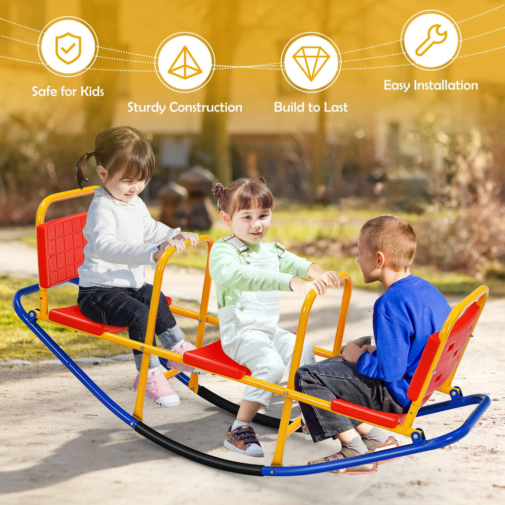 Kids Seesaw Swivel Teeter Totter Playground Equipment - Costzon