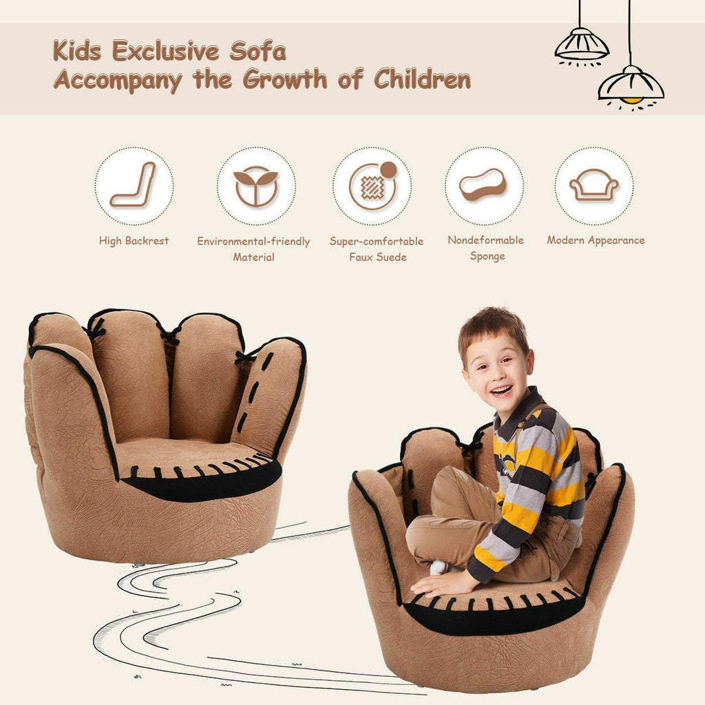 Children's Sofa, Baseball Glove Chair for Kids - costzon