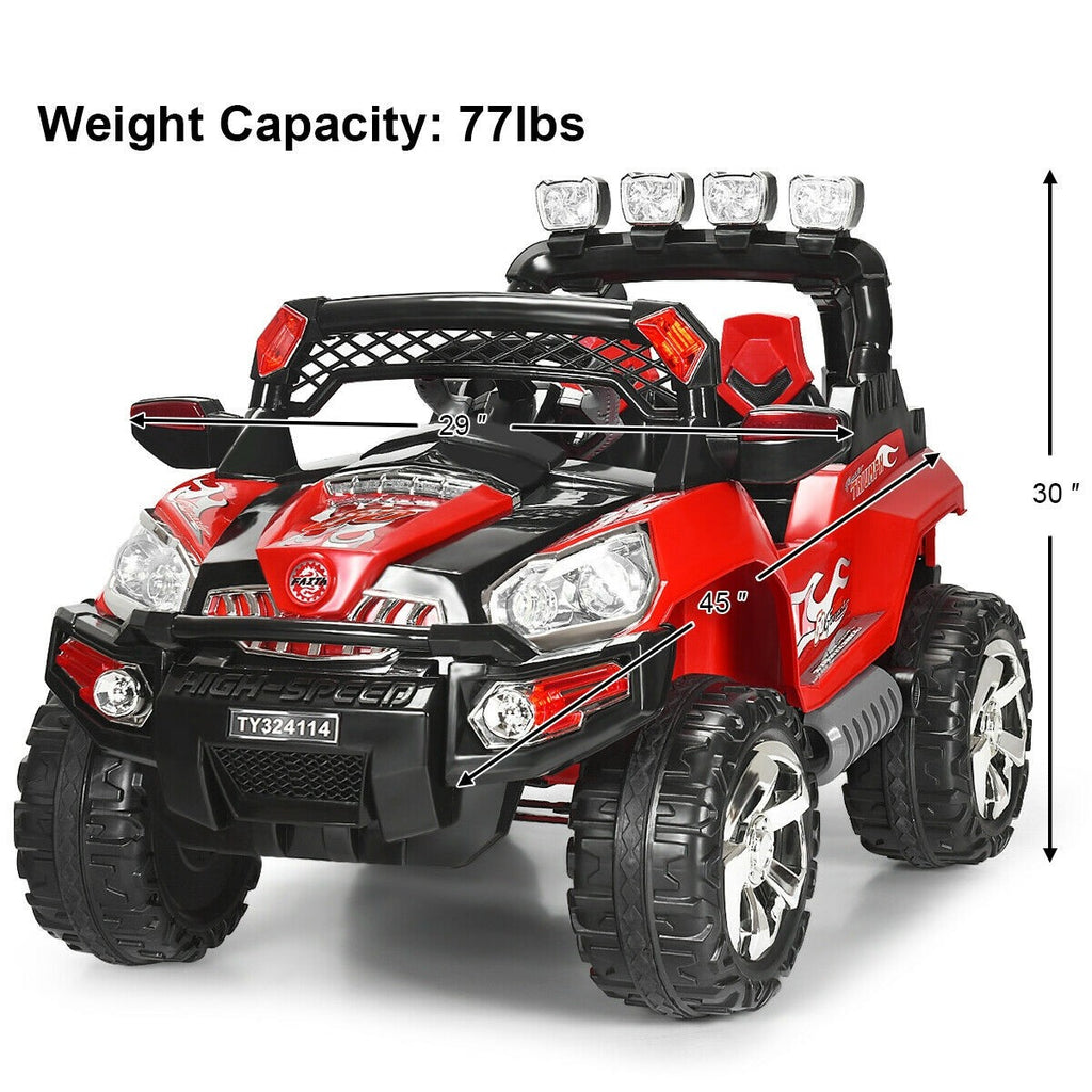 Costzon Ride On Truck, 12V Battery Powered Car (Red) - costzon
