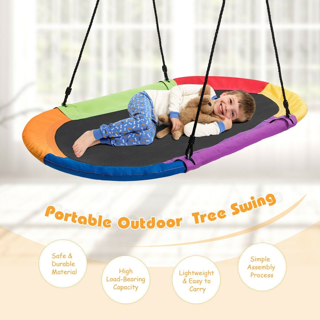 Costzon 60'' Giant Waterproof Platform Saucer Tree Swing Set, 700 lb Weight Capacity - costzon