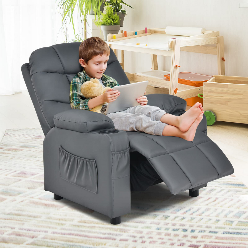 Costzon Kids Recliner Chair with Cup Holder