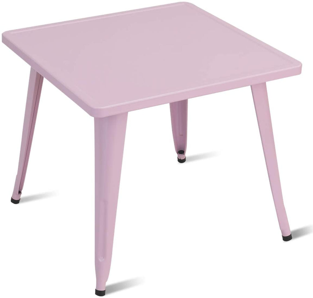 Costzon Kids Steel Table for Indoor/Outdoor Use, Preschool, Bedroom, Playroom - costzon