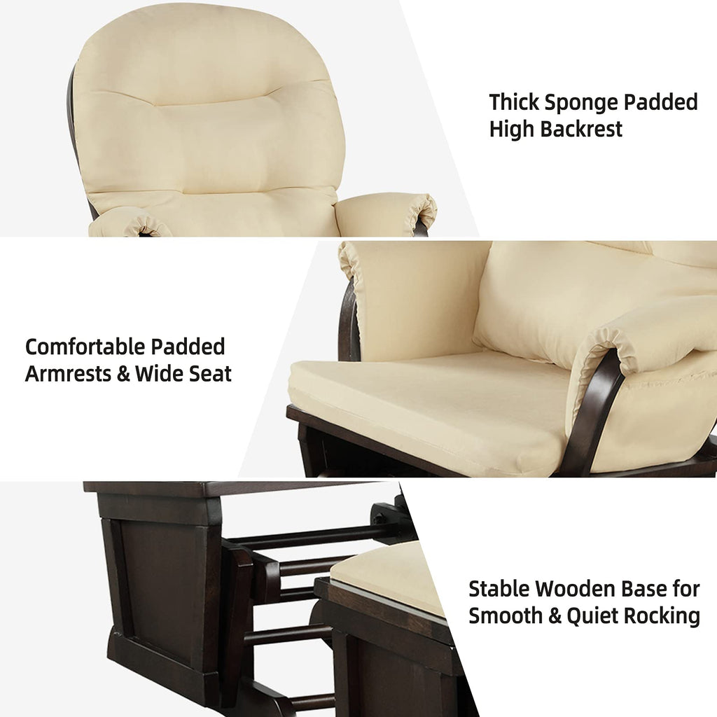 Costzon Glider and Ottoman Set
