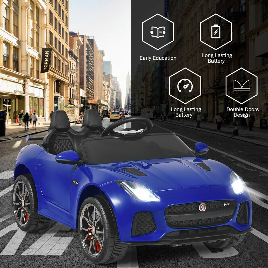 Costzon Ride on Car, 12V Licensed Jaguar F-Type SVR Battery Powered Ride on Toy w/ 2.4G Remote Control - costzon