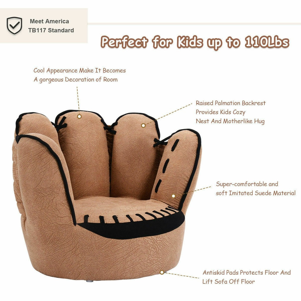 Children's Sofa, Baseball Glove Chair for Kids - costzon