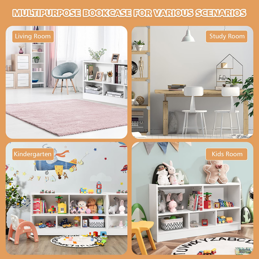 Costzon Wooden Bookshelf Daycare Furniture