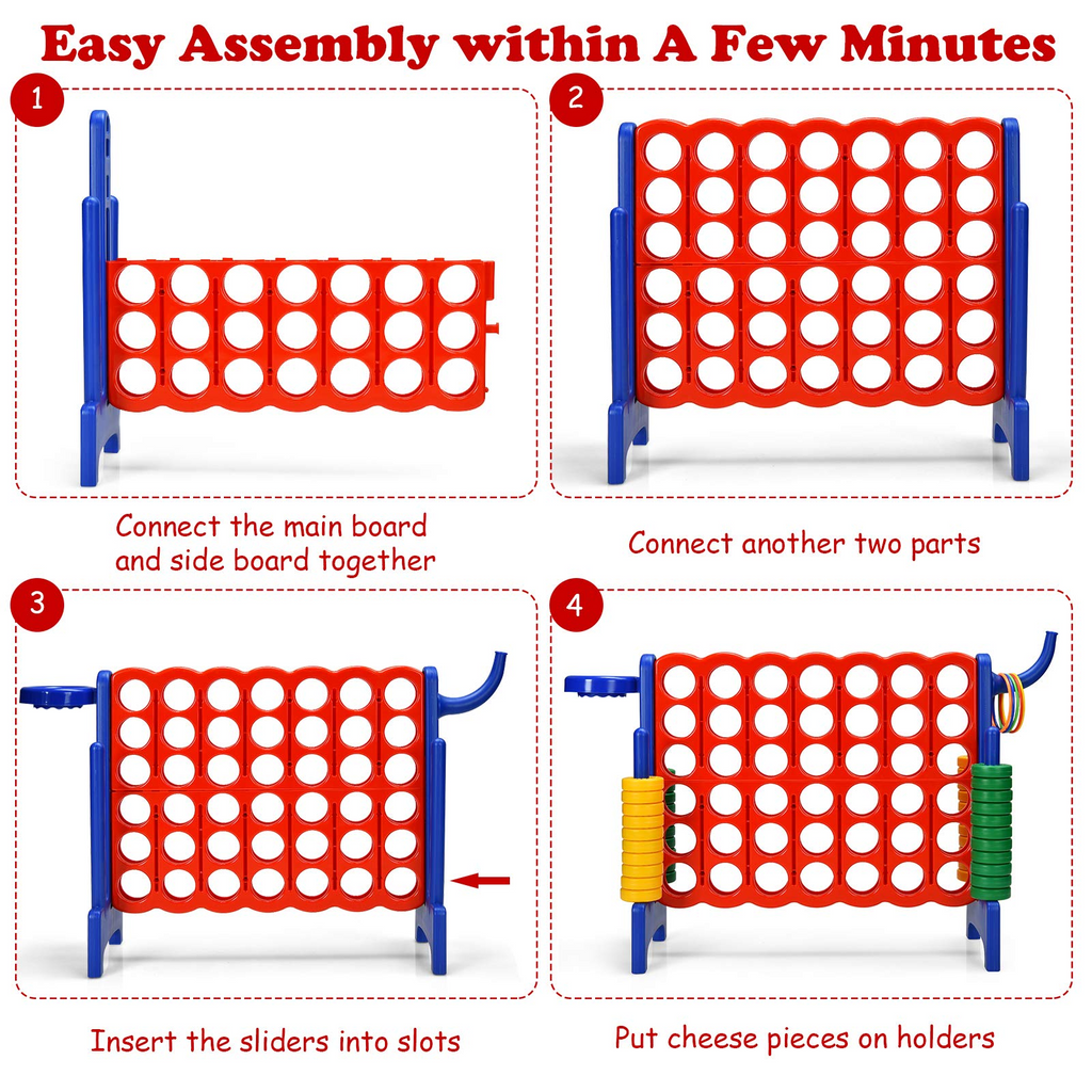 Giant 4-in-A-Row, Jumbo 4-to-Score Giant Game - Costzon