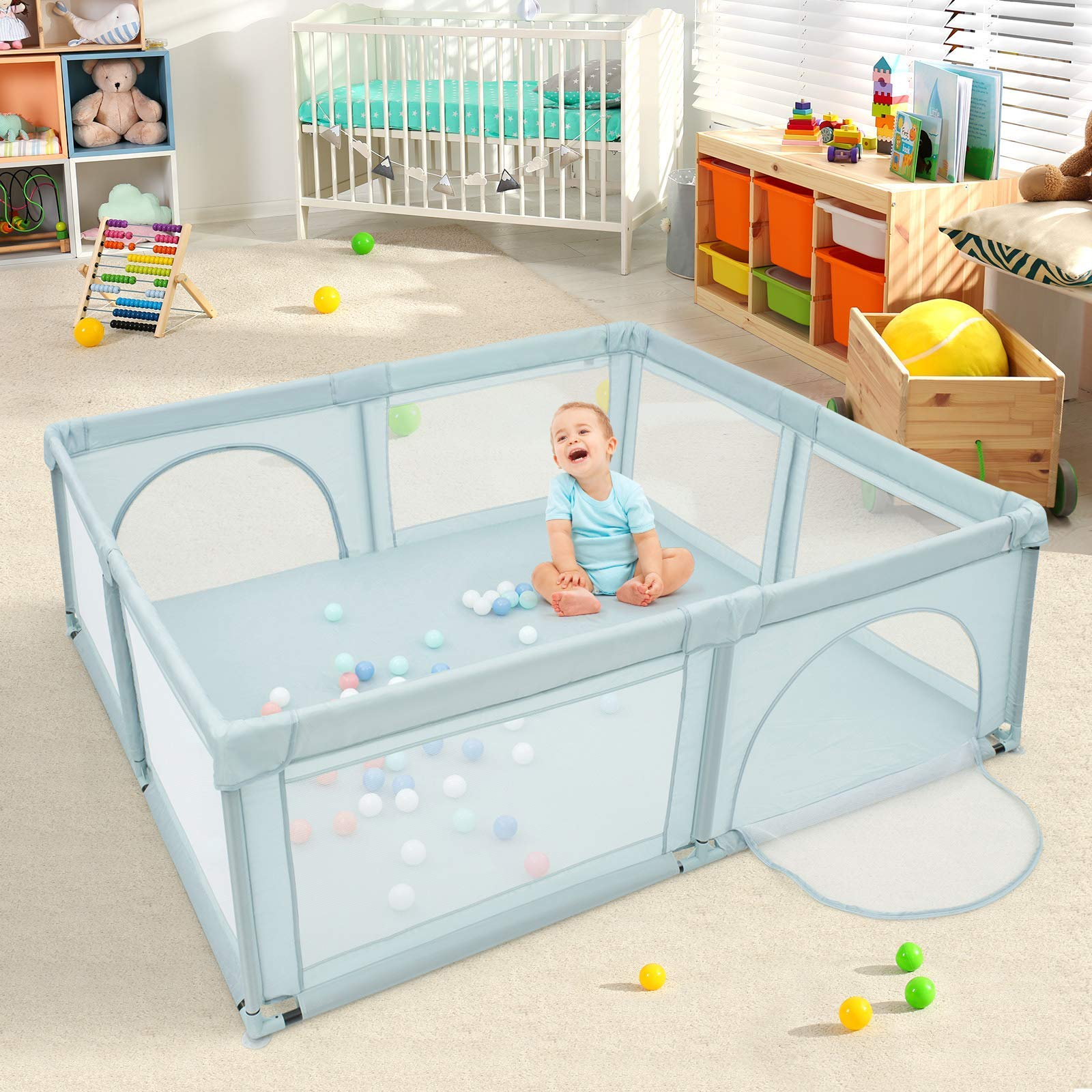 Costzon Baby Playpen, Extra Large Playpen for Toddlers Baby, 81 x