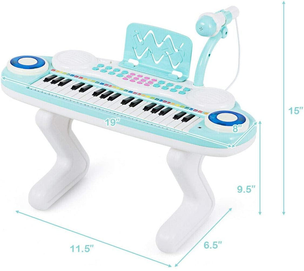 Costzon 37-Key Keyboard Piano for Kids with Detachable Legs, Music Score, Build-in MP3 Songs - costzon
