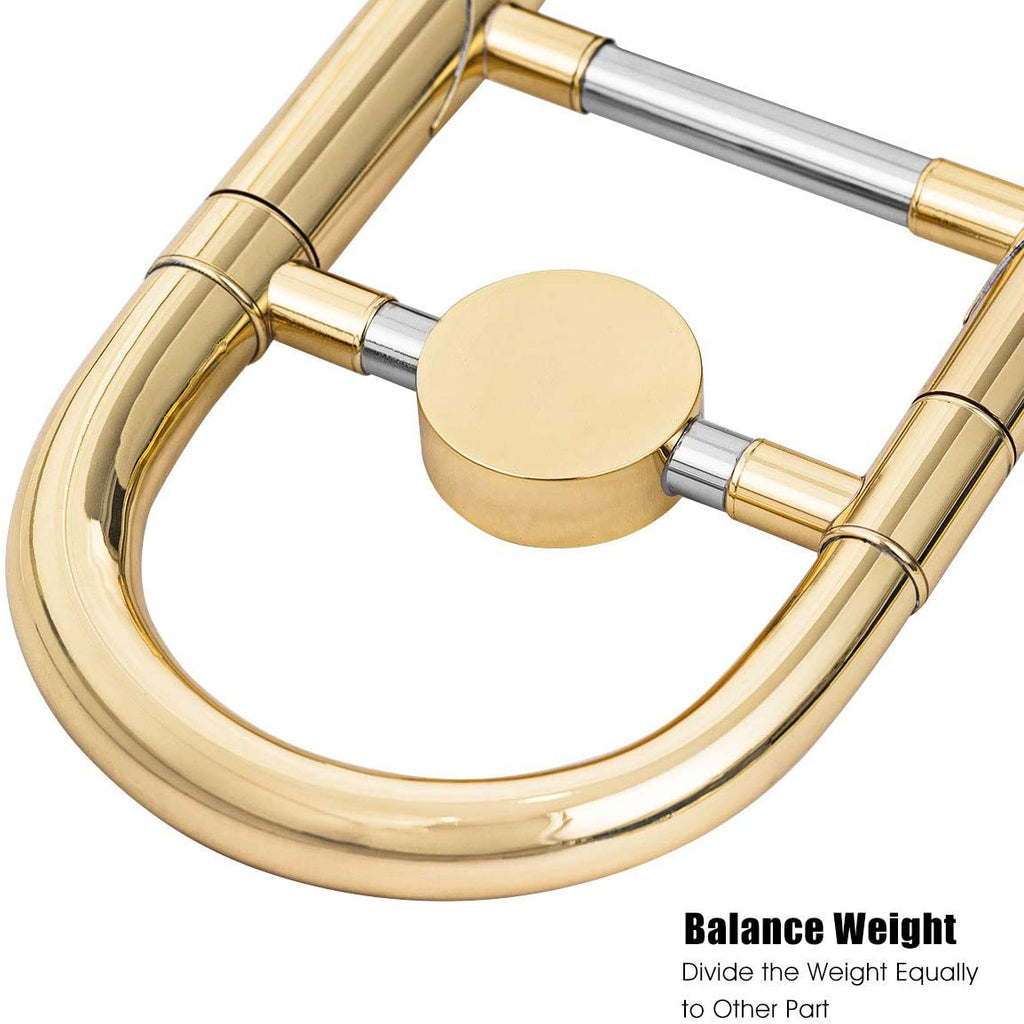 Costzon B Flat Tenor Slide Trombone Brass, Sound for Standard Student Beginner - costzon