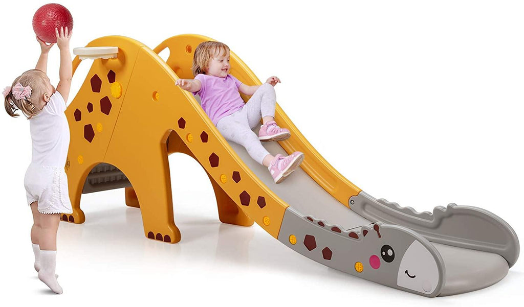 BABY JOY 3 in 1 Slide for Kids, Toddler Large Play Climber Slide PlaySet with Extra Long Slipping Slope - costzon