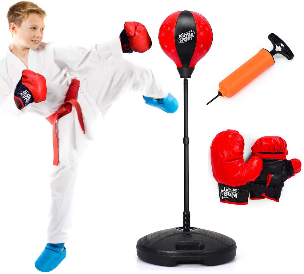 Costzon Kids Boxing Set, Height Adjustable Punching Ball Stand (Kids) - costzon